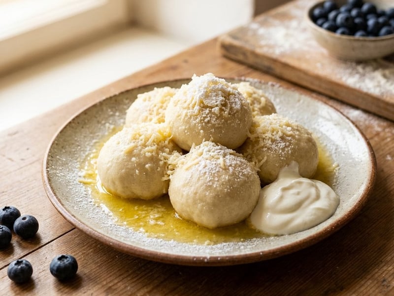 Yeast Blueberry Dumplings