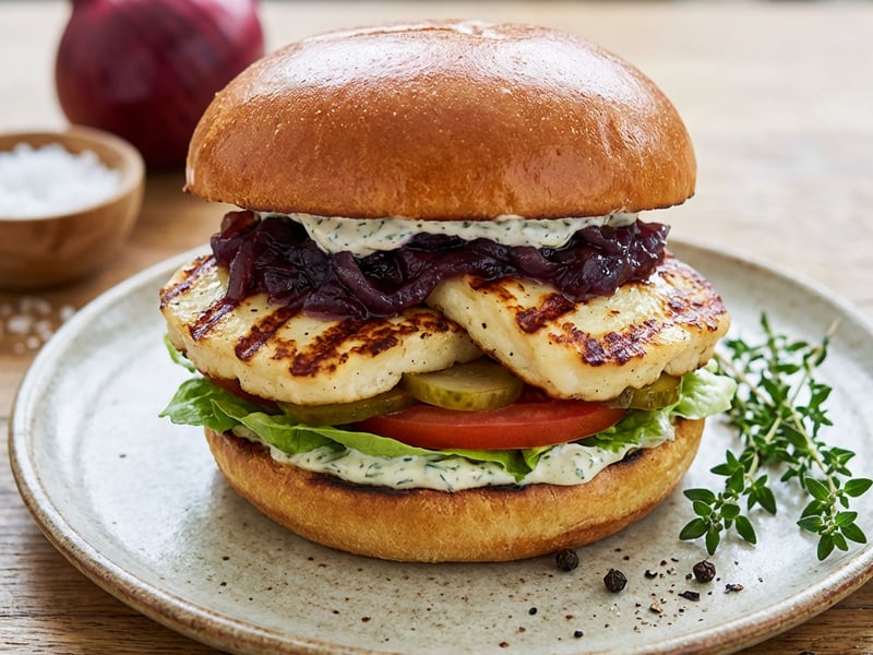 Halloumi burger