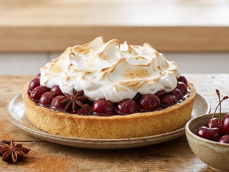 Cherry Pie with Meringue