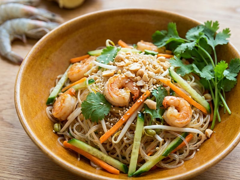 Nộm miến tôm - Salad with glass noodles and shrimp