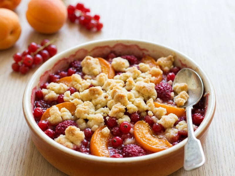 Ovocný crumble z grilu