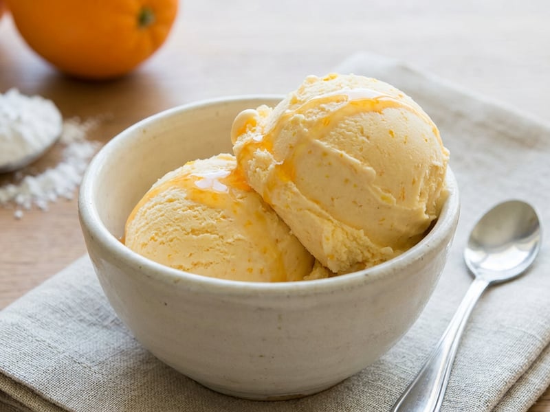 Orange Ice Cream from Sour Cream