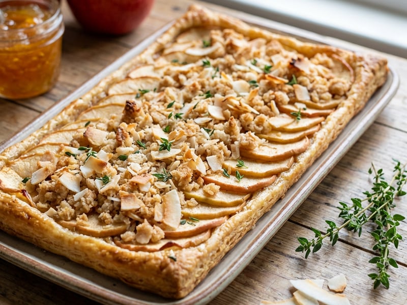 Apple Pie with Thyme and Coconut Crumble