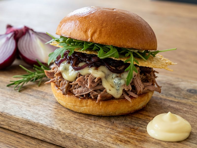 Pulled Duck Burger