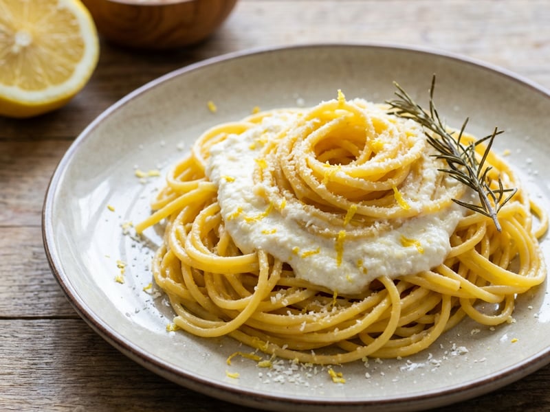 Creamy Pasta with Lemon and Rosemary