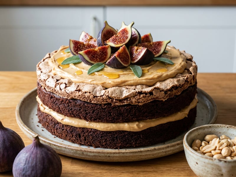 Chocolate Cake with Salted Peanut Butter
