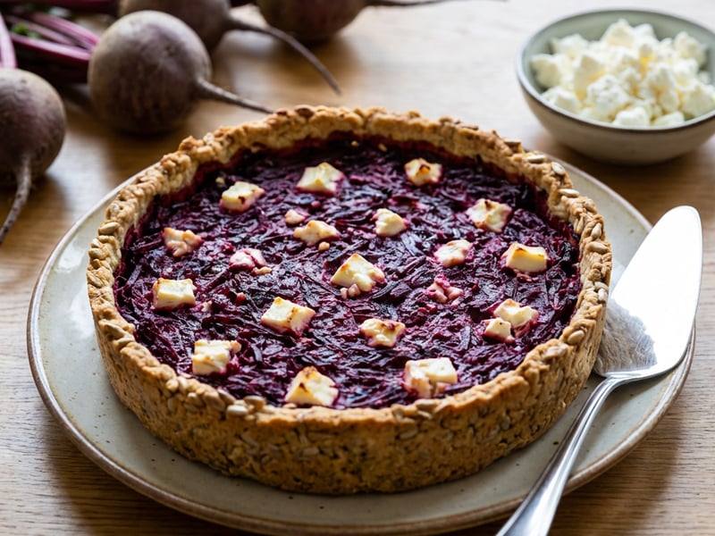 Beetroot quiche