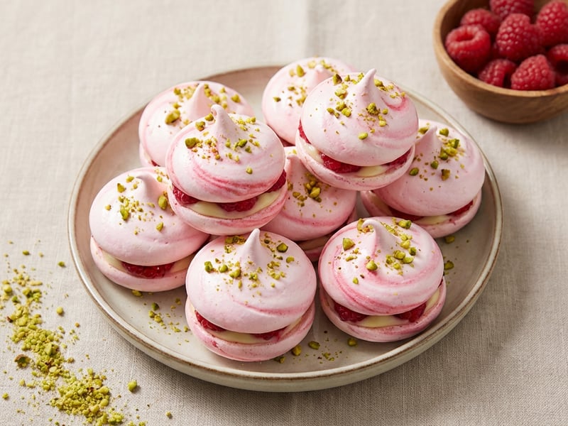 Raspberry Sandwich Meringues