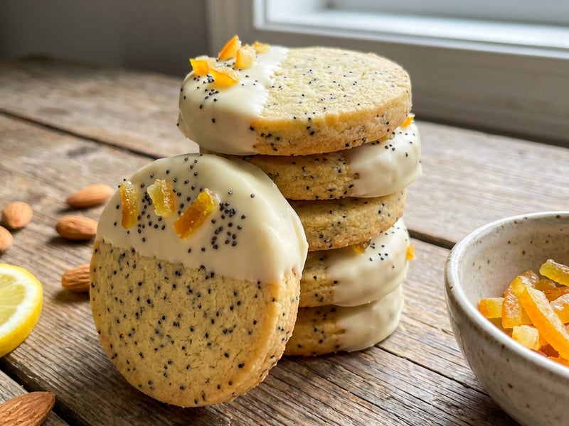 Makovo-citronový shortbread