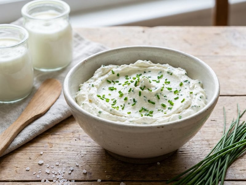 Lučina and chive spread