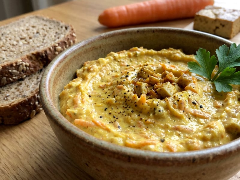 Curd spread with tofu and carrot