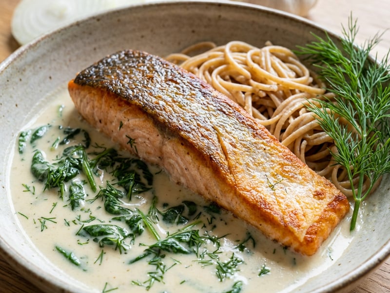 Salmon in Coconut Milk Sauce