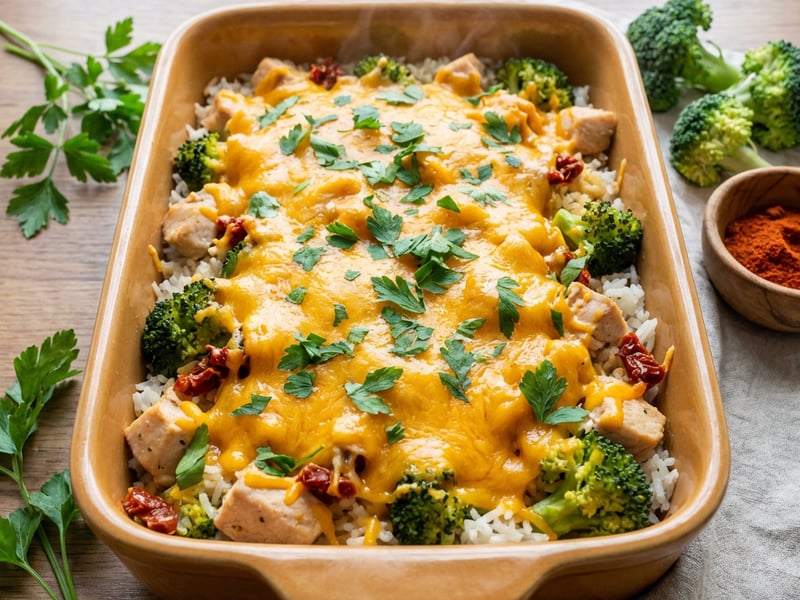 Chicken Casserole with Broccoli and Rice