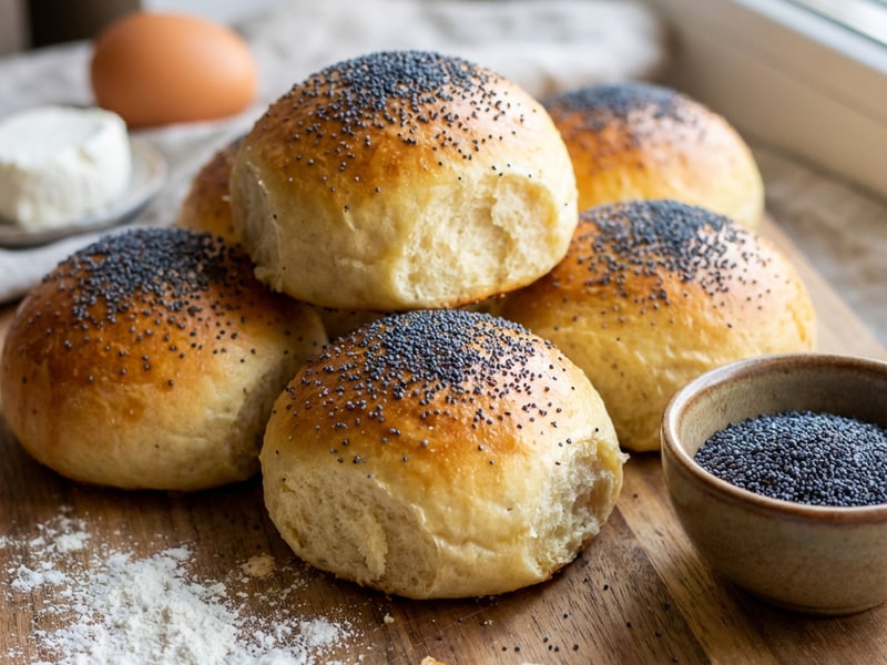 Quark Poppy Seed Buns