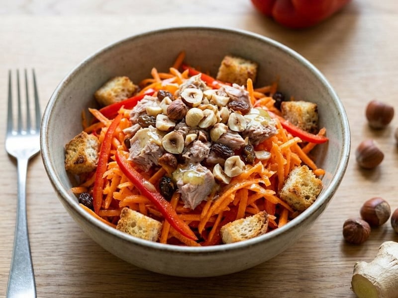 Carrot salad with tuna