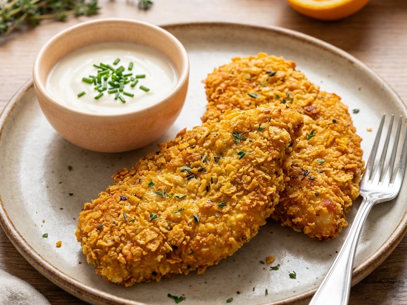 Gluten-free Herb Schnitzels with Orange Dip