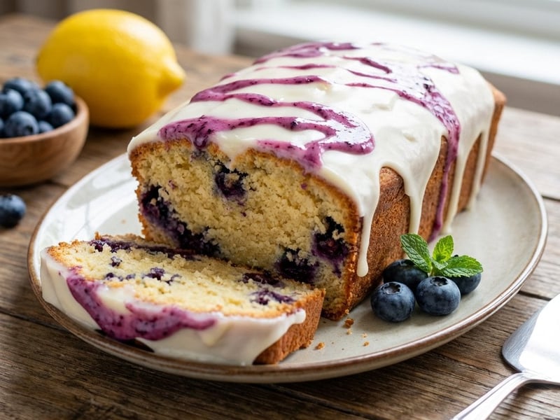 Lemon Cake with Blueberries