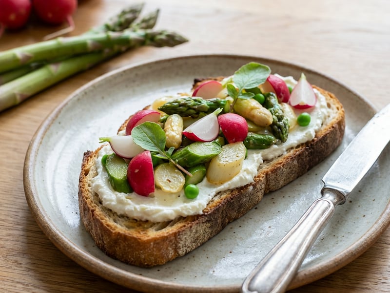Spring Bruschetta with Asparagus