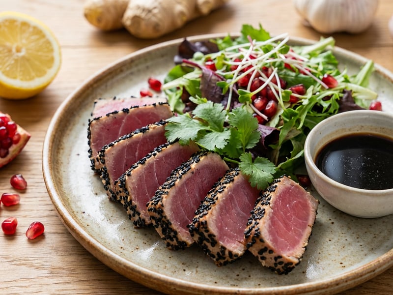 Tuňákový steak v sezamu