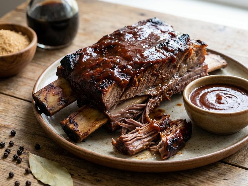 Hovězí žebra s BBQ omáčkou 