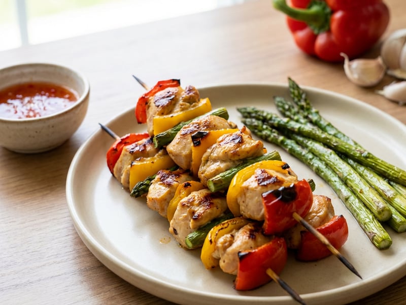Chicken Skewers with Asparagus