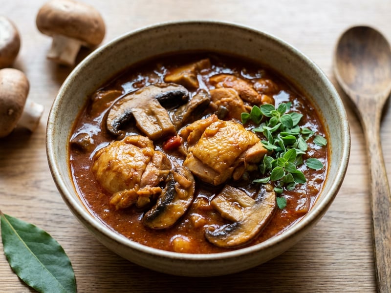 Chicken Goulash with Mushrooms