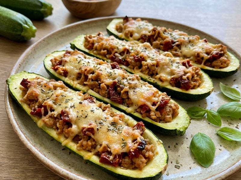 Baked Zucchini with Minced Meat