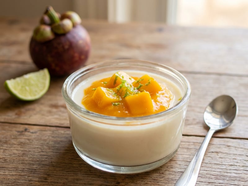Mangosteen Panna cotta