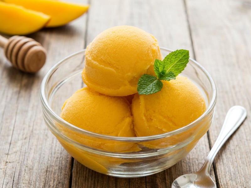 Mango sorbet