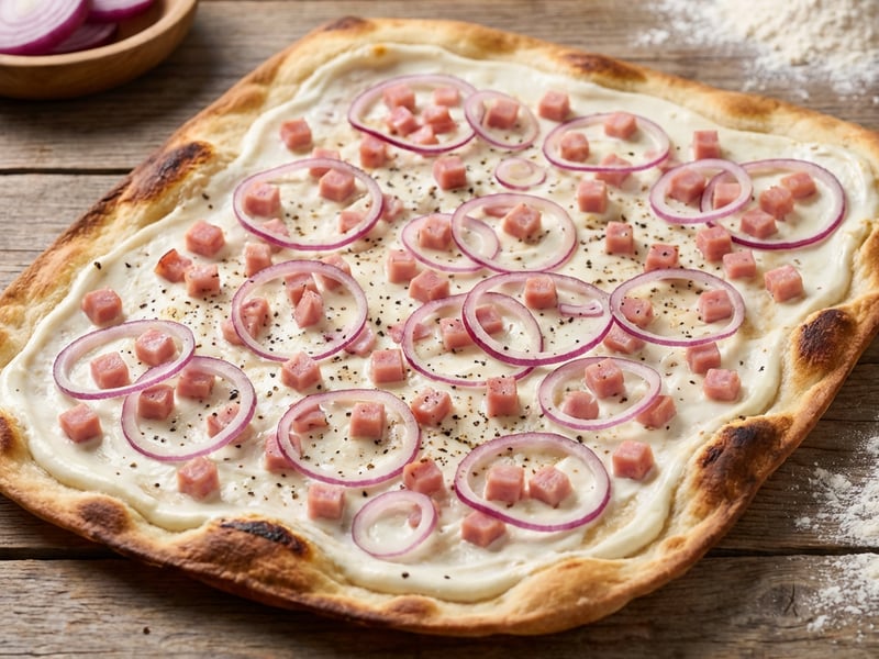 Flammkuchen with Ham