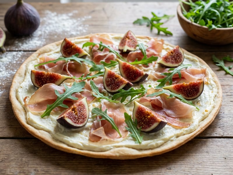 Flammkuchen s čerstvými fíky