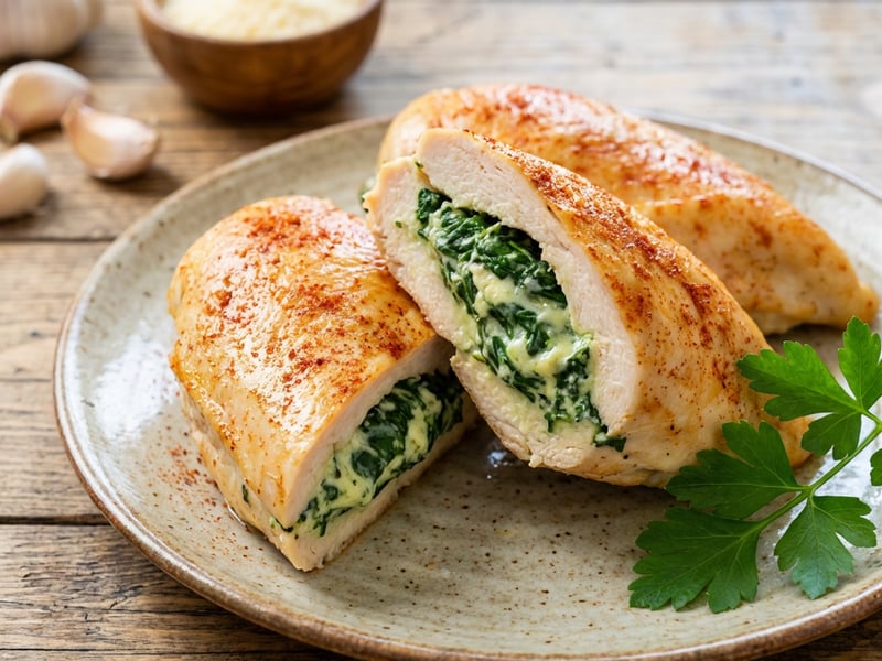 Chicken Breasts Stuffed with Spinach