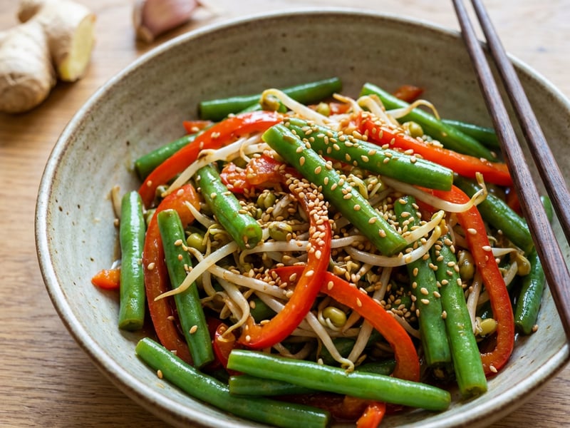 Crispy Stir-fried Vegetables with Sesame