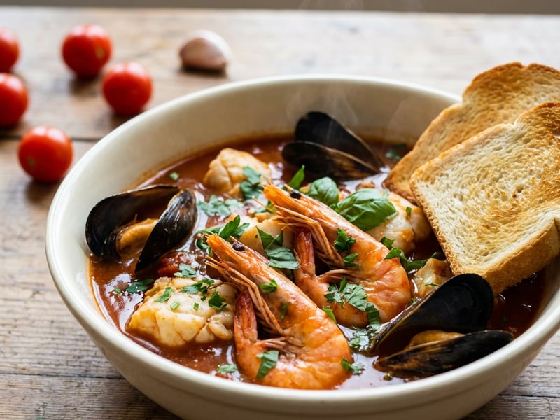 Fish soup with seafood Taranto style