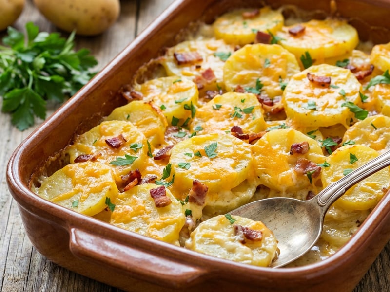Baked Potatoes with Cheese
