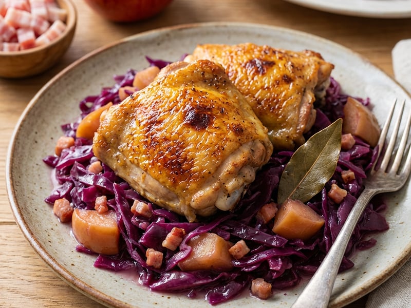 Chicken Thighs with Cabbage