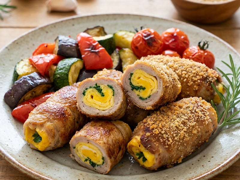 Meat rolls with vegetables