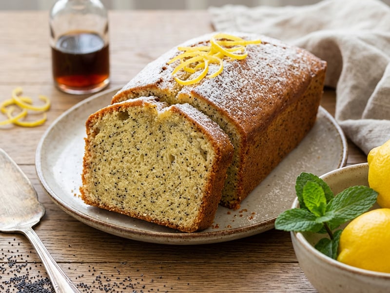 Lightened Lemon Poppy Seed Loaf