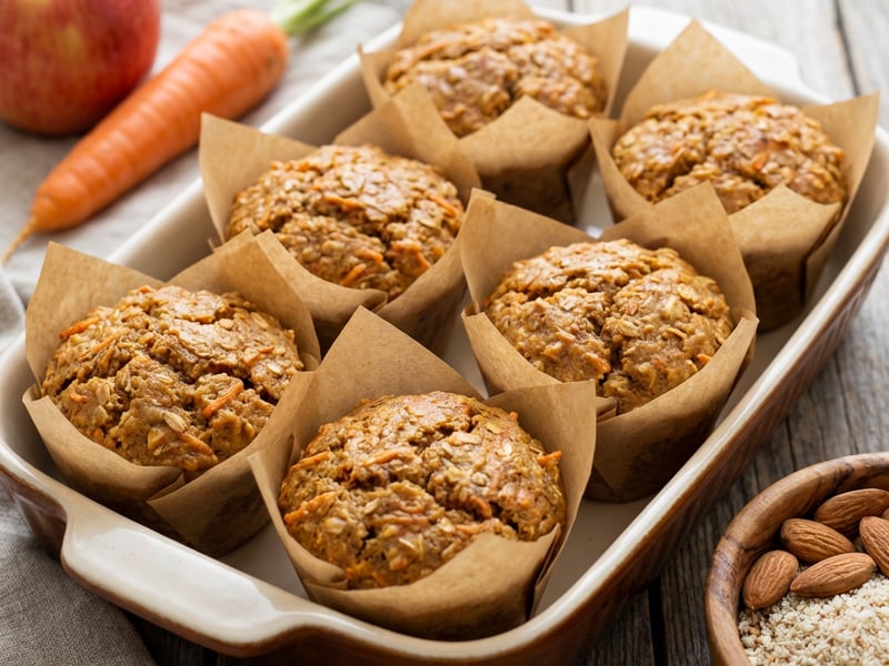 Mrkvovojablečné muffiny