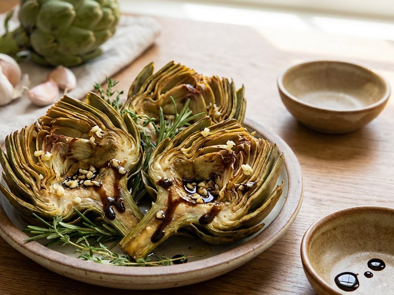 Roasted Artichokes with Balsamic
