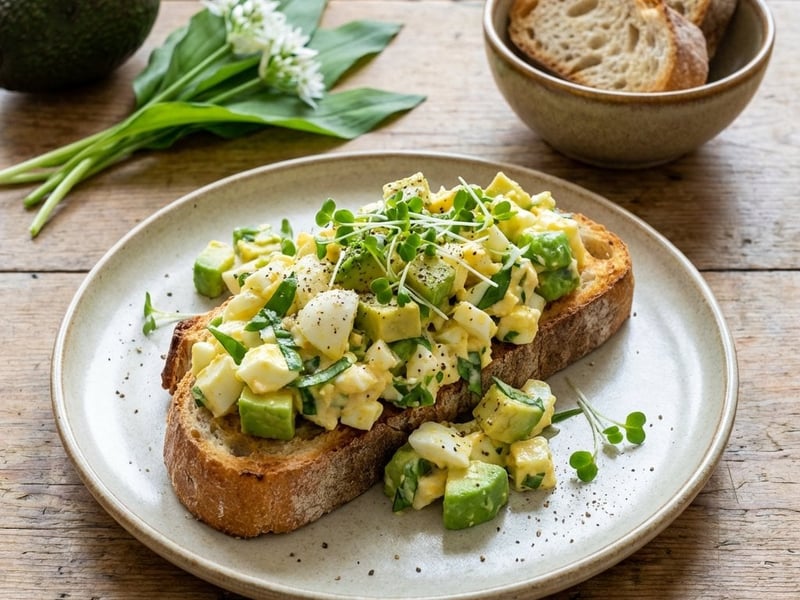 Egg Salad with Avocado and Wild Garlic
