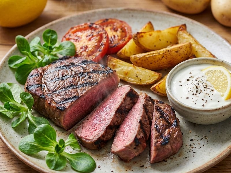 Rump steak na grilu