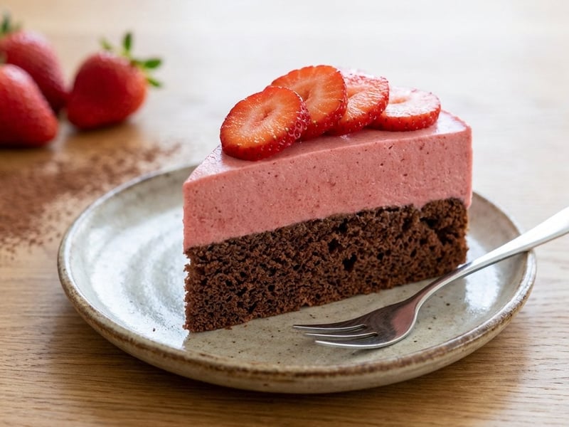 Cake with Strawberry Mousse
