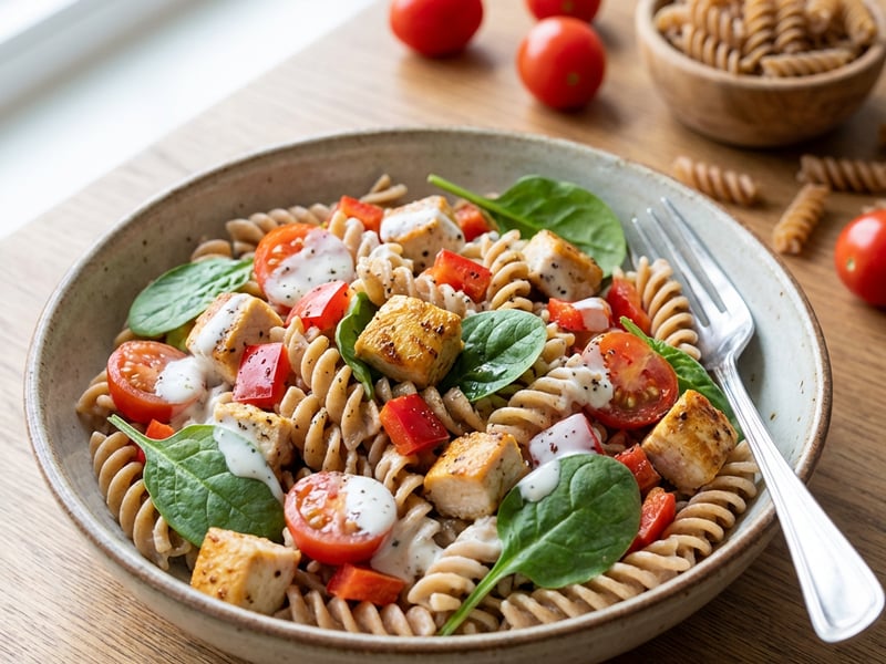 Pasta salad with chicken