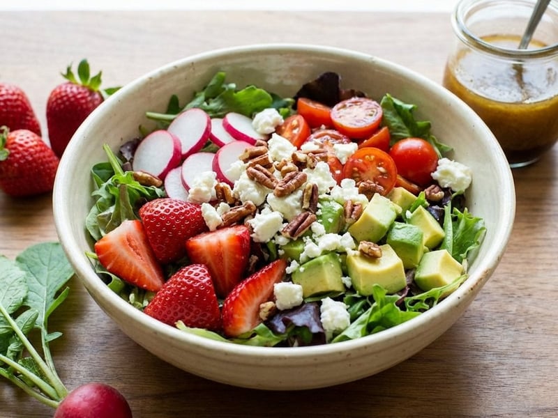 Savory Salad with Strawberries