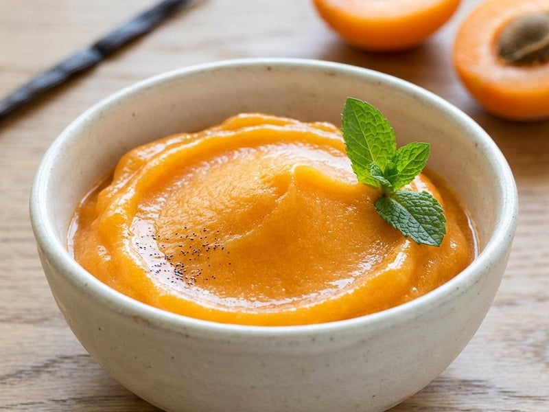 Quick Apricot Sorbet with Vanilla