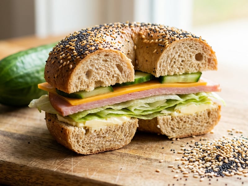 Domácí celozrnný bagel