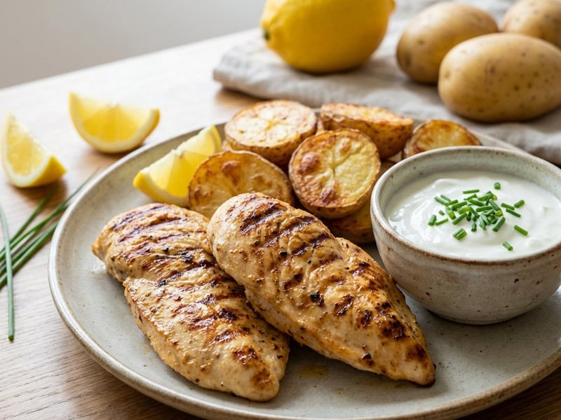 Marinated Chicken with Roasted Potatoes