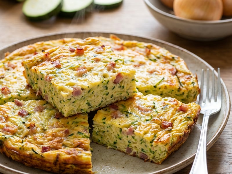 Cuketová frittata se sýrem