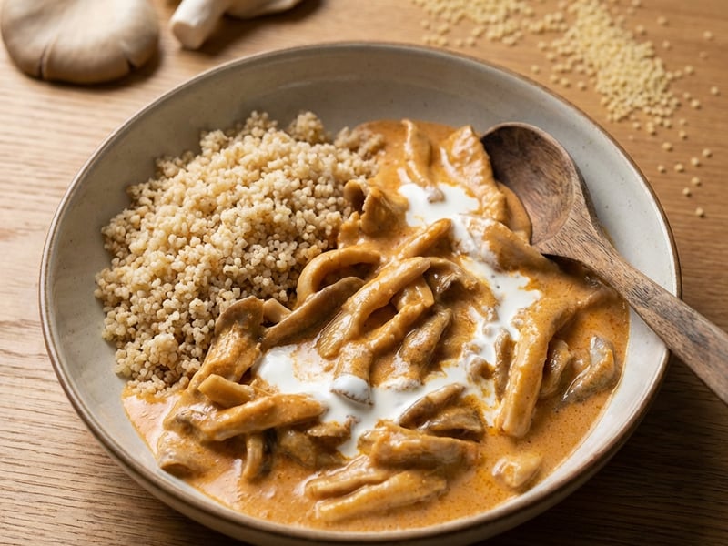 Oyster Mushroom Paprikash